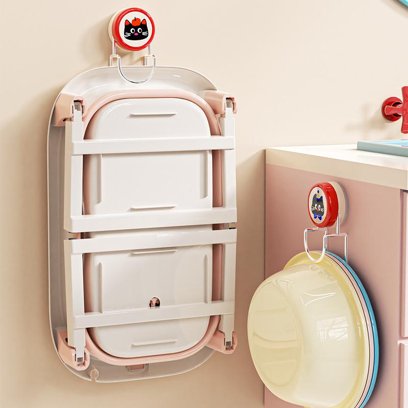 Suction Cup Basin Stand, No Need for Drilling, Wall-mounted Household Bathroom Basin Storage Rack, Bathroom Hanging Basin Storage Wonder