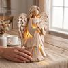 Ornement de Chambre de Fête 1/2 Pièces Figurine d'Arbre de Noël Lumineuse Vintage, Mini Centre de Table de Bureau, Décorations d'Hiver pour la Maison avec Lumières LED Chaudes, Pin
