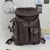 Schoolbag New large-capacity backpack Men's PU leather schoolbag Outdoor travel mountaineering bag Women's multi-purpose backpack