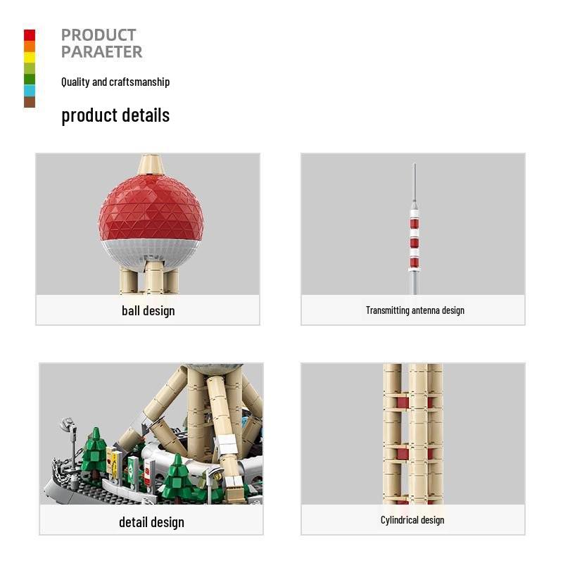 Wange Shanghai Oriental Pearl Tower Building Blocks Toy Compatible Set