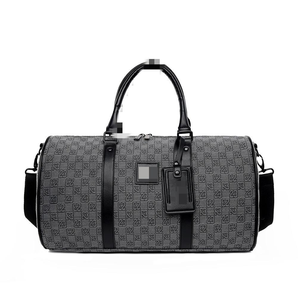Presbyopia Checkerboard Fabric Large Capacity Trapeze Single Shoulder Fitness Bag Travel Bag Student Bag