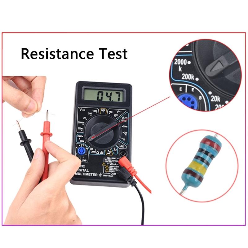 Industrial Multifunctional Voltmeter Ammeter Ohmmeter ABS for Circuit Analysis Featuring Transistors Checking Capability