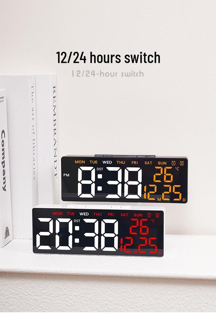 LED Alarm Clock - Multifunctional Desktop Clock with Temperature Display & USB Output, Multiple Alarms, Model 6668