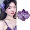 Orchids Flower Hair Claw Clip French Jaw Clip Spring Hair Grip PonytailHolder