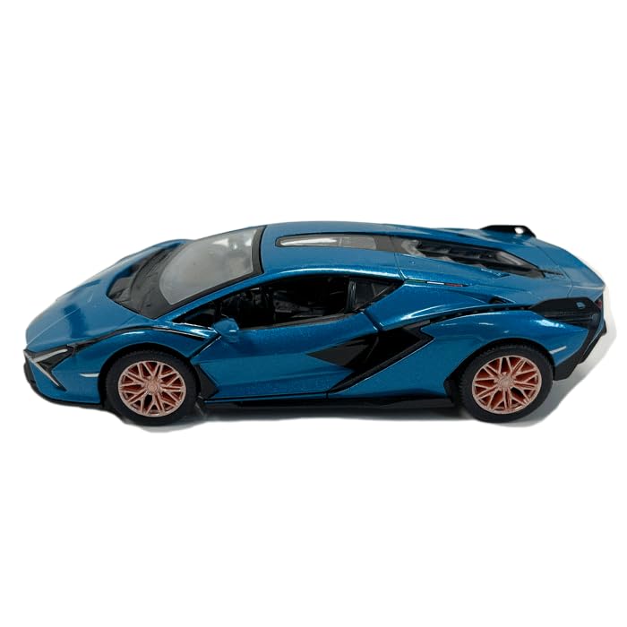 1:40 Lamborghini Cyan Blue KINSMART Pullback Diecast Model Car