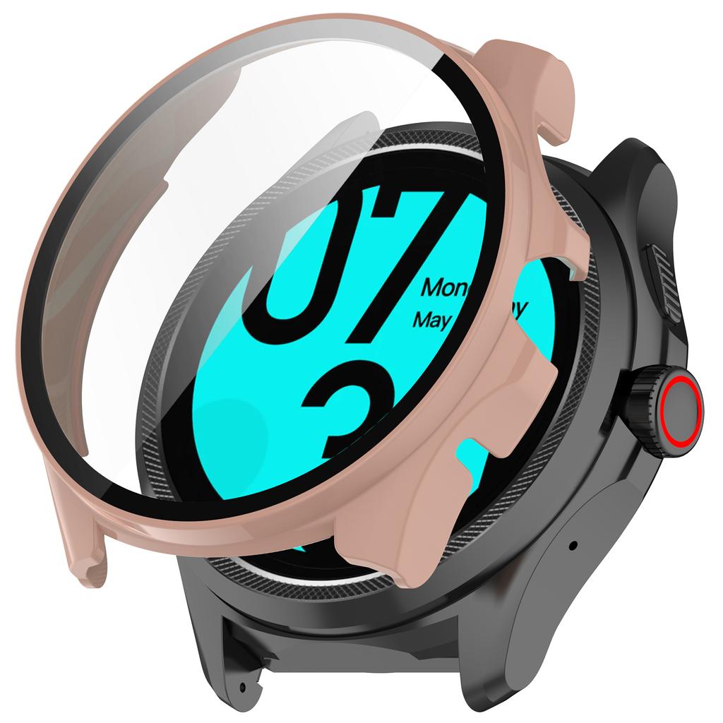 For TicWatch Pro 5 Enduro Watch Case PC Frame Cover with Tempered Glass Screen Film
