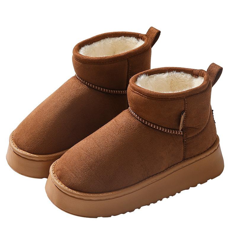 Short snow boots women's new winter thick-soled versatile velvet thickened warm cotton shoes