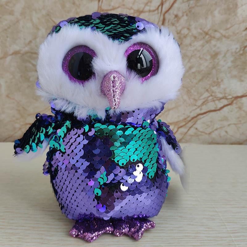 Muñeco de peluche con lentejuelas que cambia de color para niños - Main Image