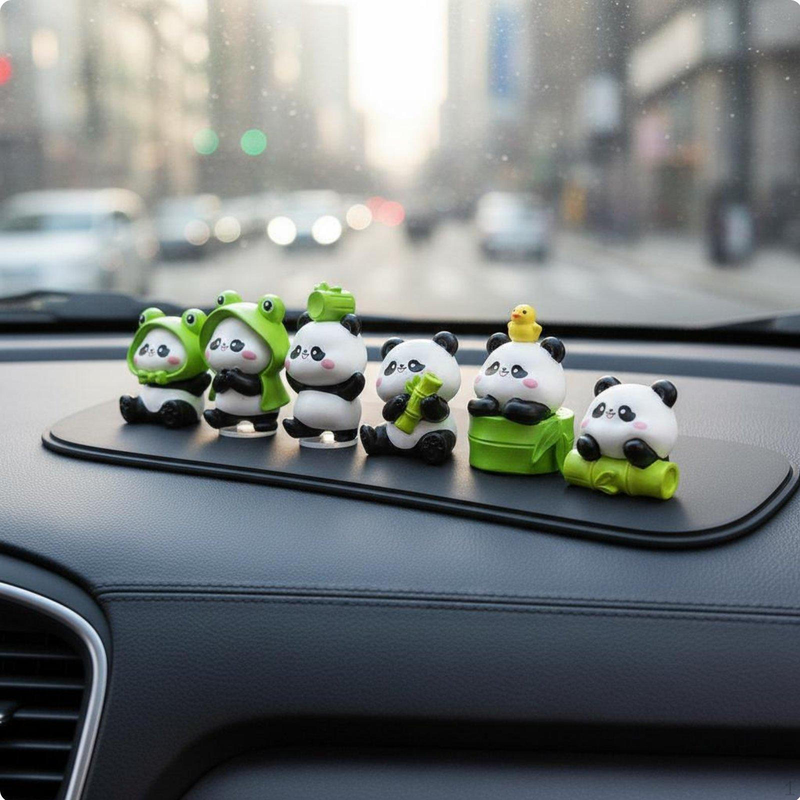 Small Panda Dashboard Figure Creative Decoration Car Figures Miniature Size