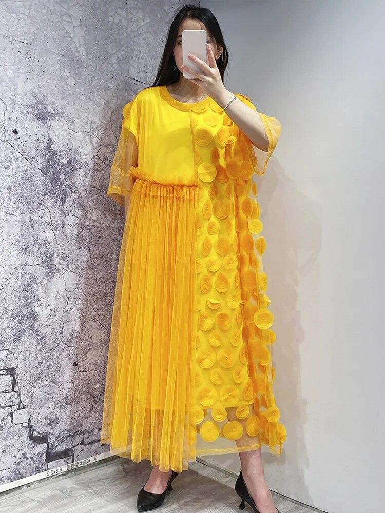 

XITAO марлевое свободное платье нестандартной формы WLD16493 One Size