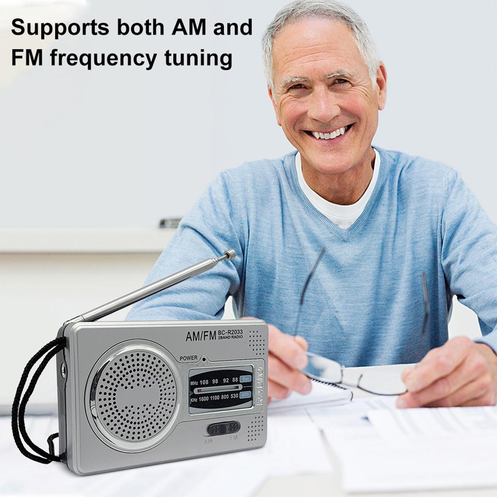 Portable Radio with Loud Speaker AM FM Radio Pocket Radio Battery Operated Radio Gifts for Seniors Elderly