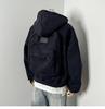 Designer Heavyweight Hooded Sweatshirt with Backpack - Loose Fit Plus Size, Trendy Student Niche Jacket