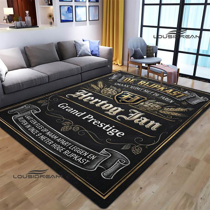 Hertog jan LOGO Teppich Wohnzimmer Schlafzimmer rutschfeste Teppiche Yogamatte Outdoor-Teppich Kawaii-Teppich Läufer Geburtstagsgeschenk