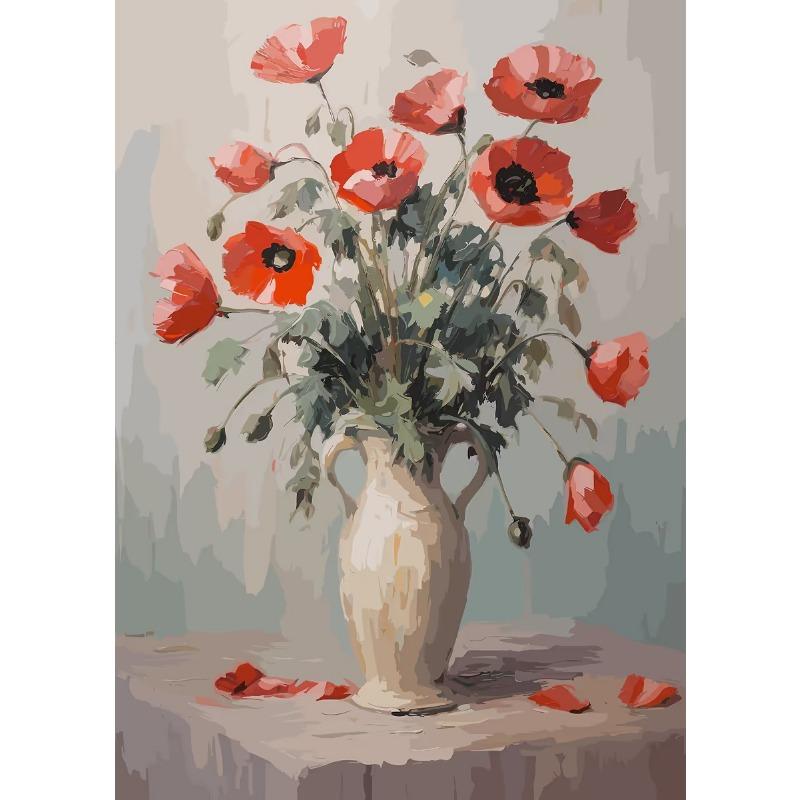 Exquisite Beautiful Oil Painting Flower Rose Winter Jasmine Sunflower Poster Canvas Prints Wall Painting Living Room Home Decor