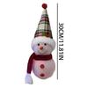Christmas Snowman Holiday Decoration With LED Light Rustic Festive Doll For Home Office Bedroom Bookshelf Mantel Living Room