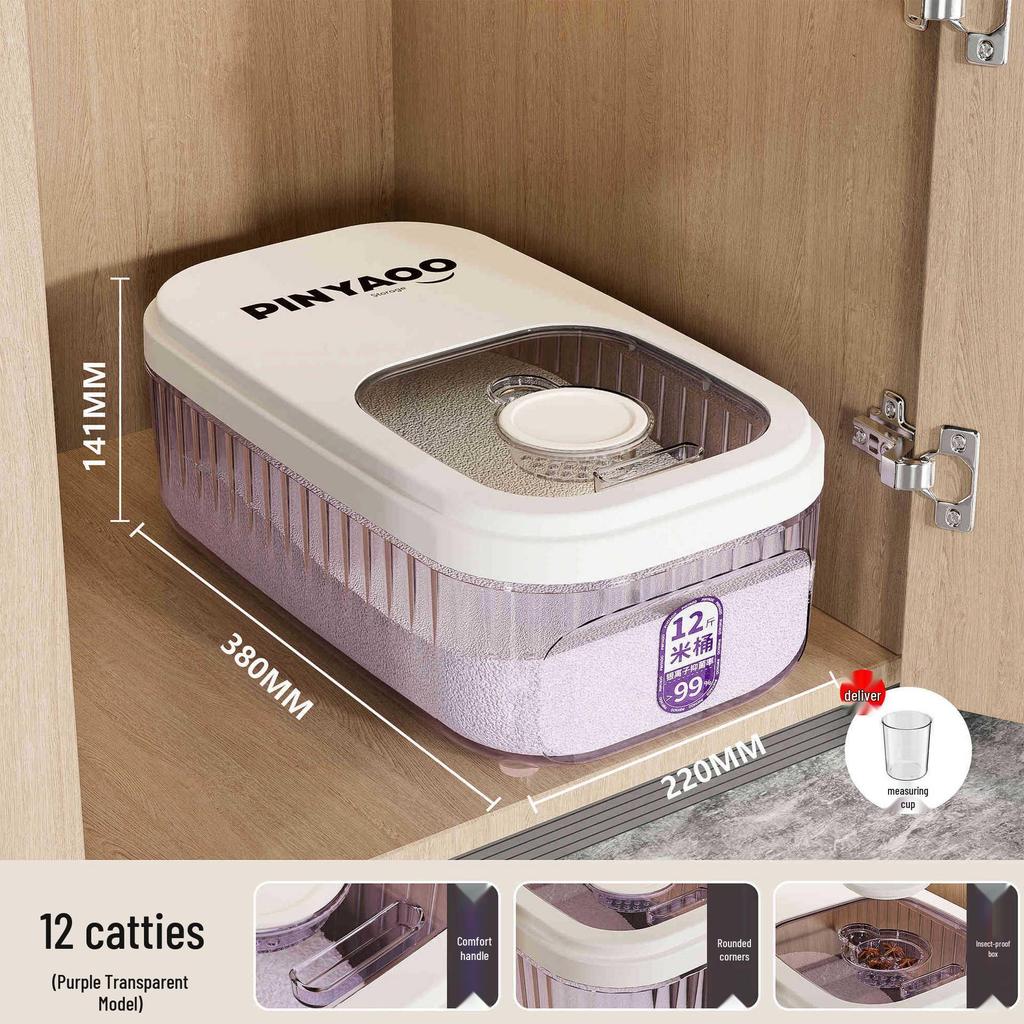 Large Capacity, Airtight Rice and Grain Storage Container - Food Grade, Insect & Moisture-Proof