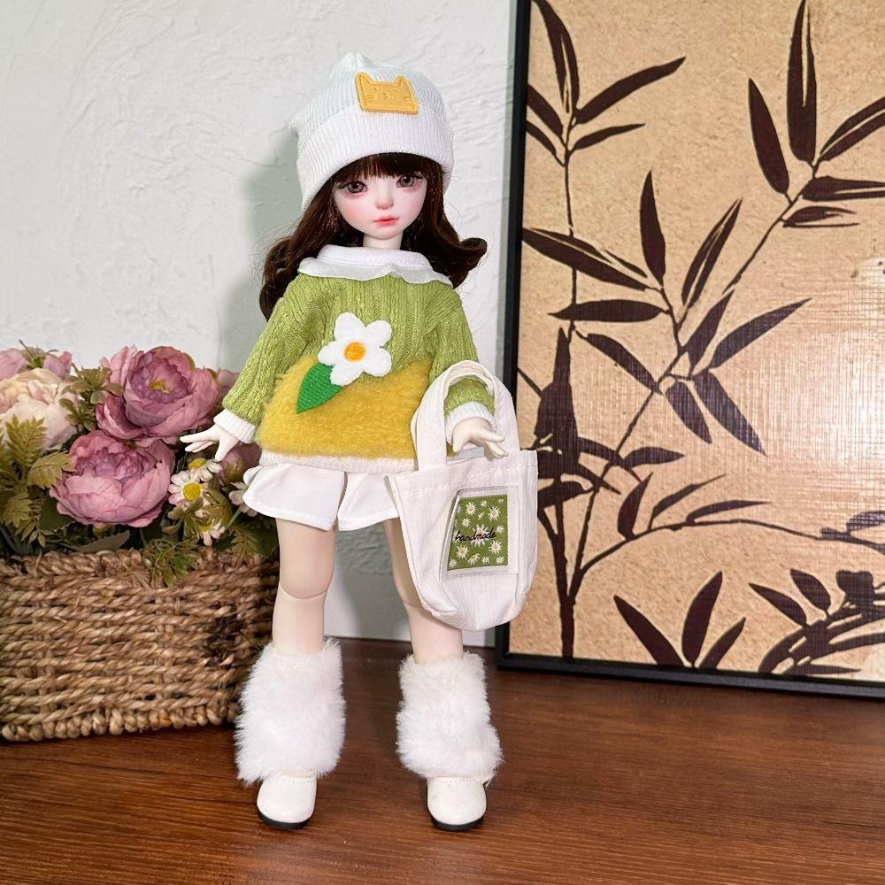 Fashion 30cm Doll Clothes Sweater Coat 1/6 BJD Doll Outfit Set Trendy Pretty Fall and Winter Style Casual Doll Dress