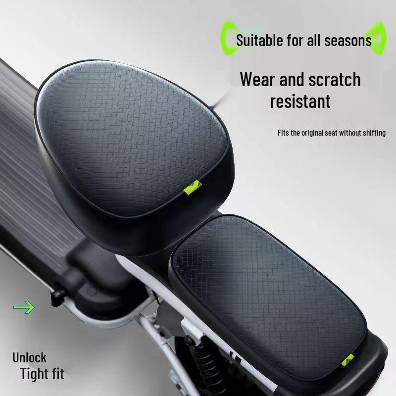 Universal Waterproof Heat-Insulated Wear-Resistant Leather Electric Bike Seat Cover for All Seasons