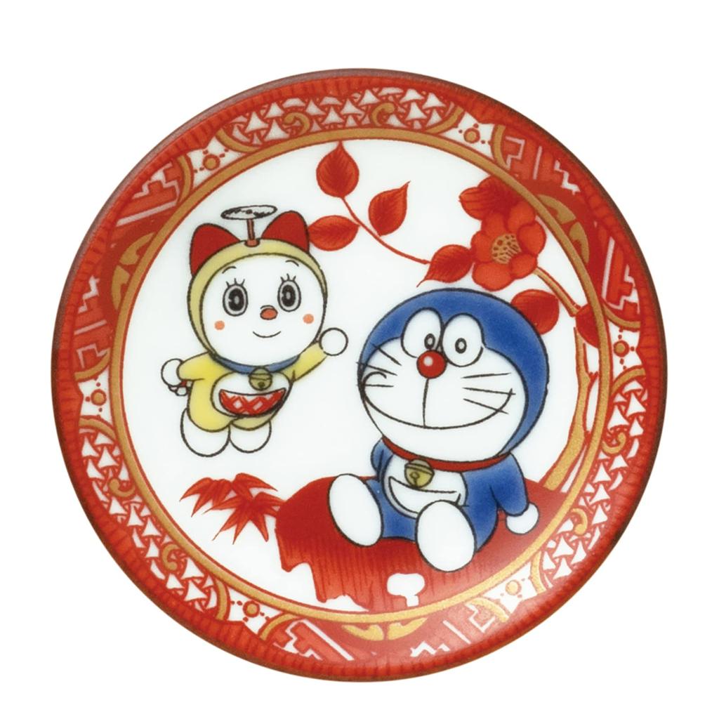 Kaneshotouki Kutani ware small bean different set of soy sauce Japanese microwave made in Japan 008770 "Doraemon" plate, plate, plate, approx. 6cm,