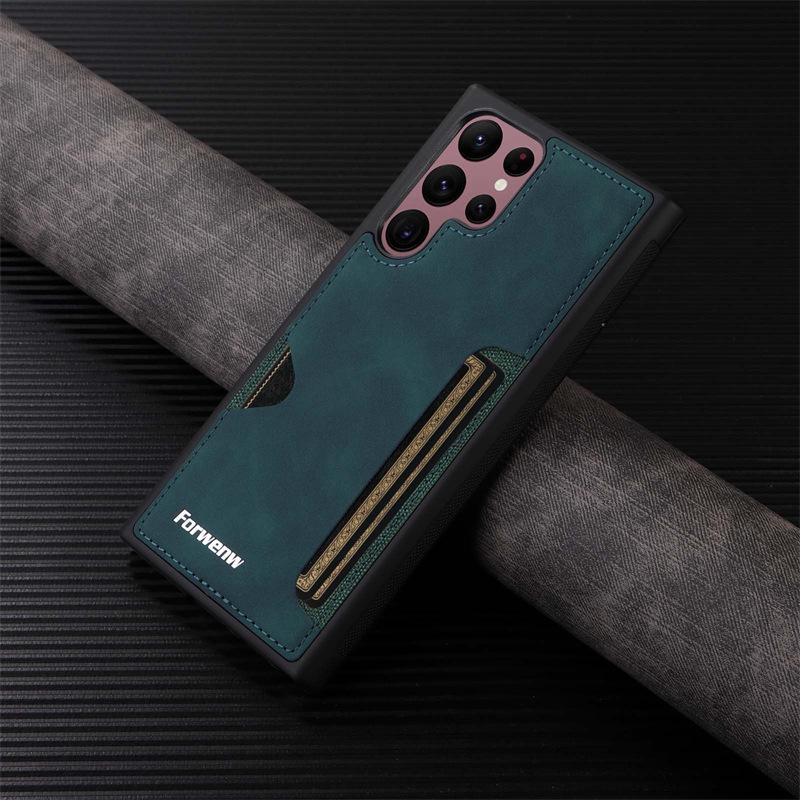 

Захисний чохол для телефону для Samsung S25/S24/S21 Ultra/Note20/A54/A35/S20FE з відділенням для карток S21 Plus