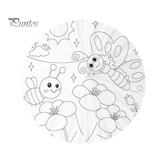 27/41CM DIY Hand-Painting Paper Umbrella Chinese Style Decorative Oil-paper Umbrella with Wooden Handle Kids Coloring Oriental Umbrella Crafts