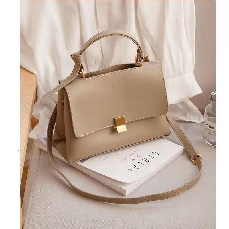 Casual Totes Women Simple Solid Color Portable Messenger Bag Double Compartment Single Shoulder Ladies Bags