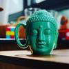 Ceramic Coffee Cup Buddhist Buddha Sculpture Milk Mug Covered Handle Cup Character Avatar Simulation Portrait