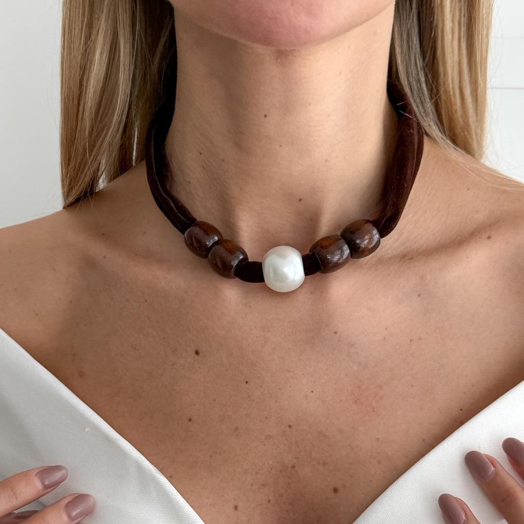 Vintage Leopard Print Silk Scarf Flannel Knotted Necklace Female, Creative Imitation Pearl Ccb Beaded Neck Chain Necklace