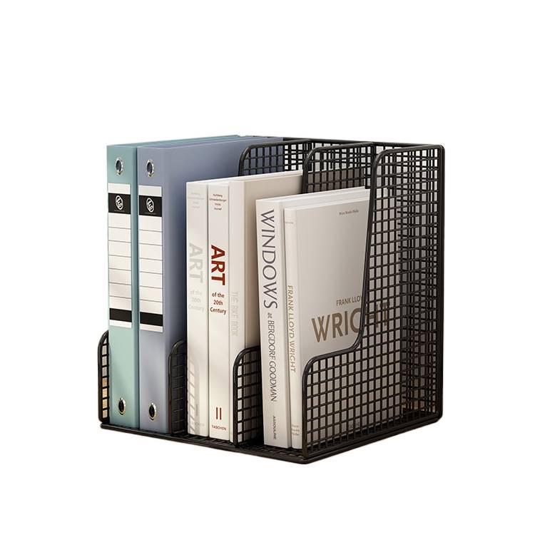 Large Metal Desk Organizer File Holder and Bookshelf