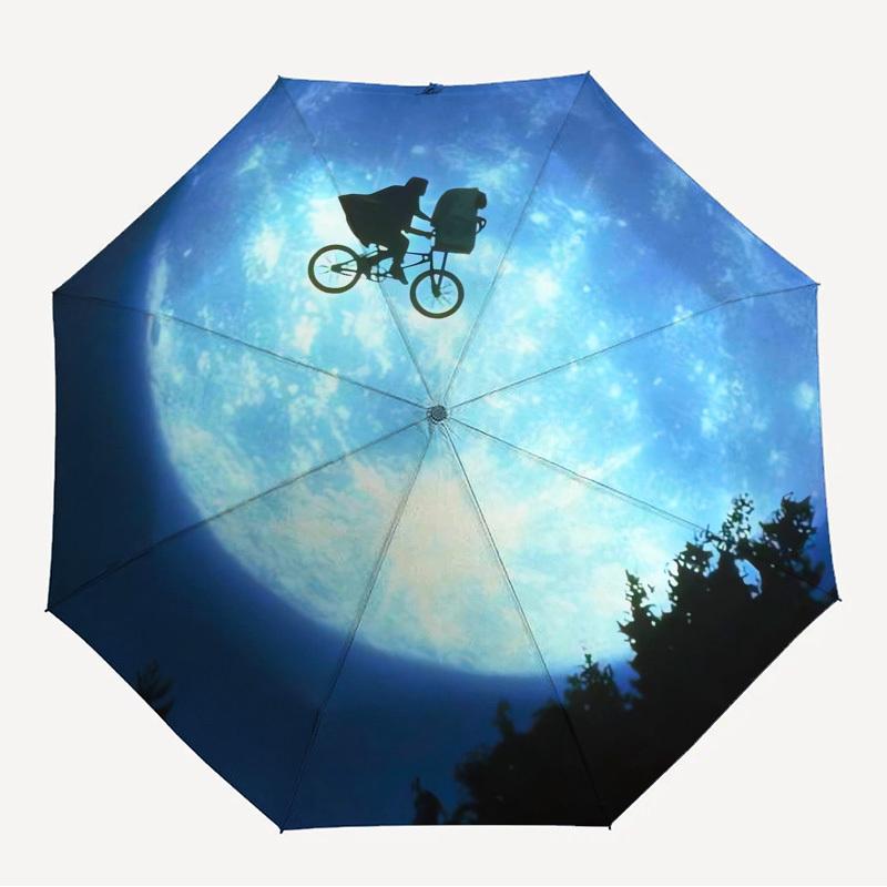 

1pc Moonlight Bicycle Themed High-quality Umbrella,Automatic Opening and Closing Umbrella,Multi-functional Umbrella G0811293