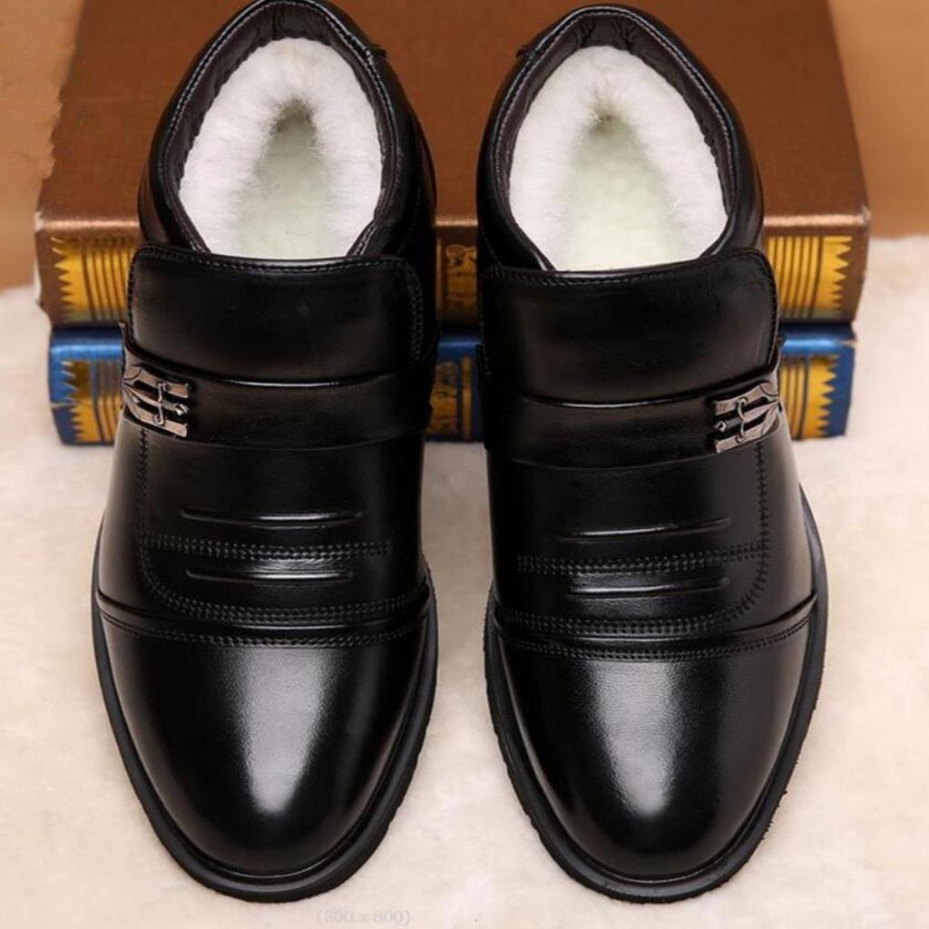 Zimní pánské boty Chelsea z pravé kůže, módní vlněná izolace, outdoorové business kožené boty, pánské protiskluzové sněhové bavlněné kotníkové boty