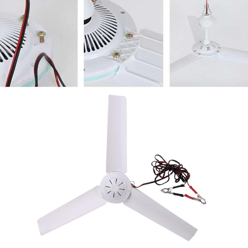 DC12V Low-voltage Ceiling Hanging Fan Household Camping Electrical Fan,Ceiling Canopy Fan for Camping Tent