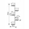 Glam Jungle 3 Metal Wall Planter Vertical Holder for 5 Pots Gold Cascading Plant Shelf