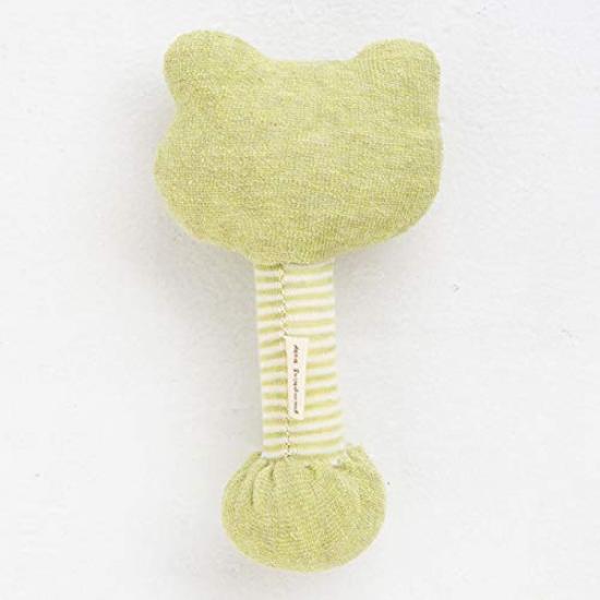 Pompkins BABY Organic Cotton Stick Rattle Made in Japan 100% [Frog Series] Y-1358