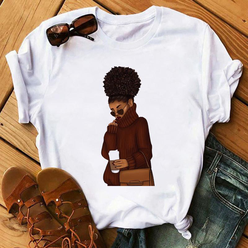 Women Summer T Shirt  Trend Print Retro Fashion Short Sleeve Tees Casual   Printed  Tops