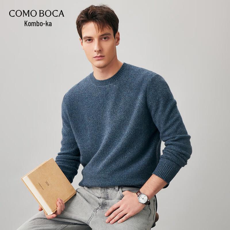 

Мужской утолщенный кашемировый свитер с круглым вырезом COMONBOCA 3XL