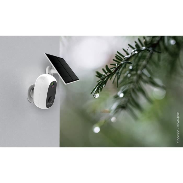 2 Caméras Avec Panneau Solaire - CHACON - 2-IPCAM-BE03-PS - Extérieur - WiFi