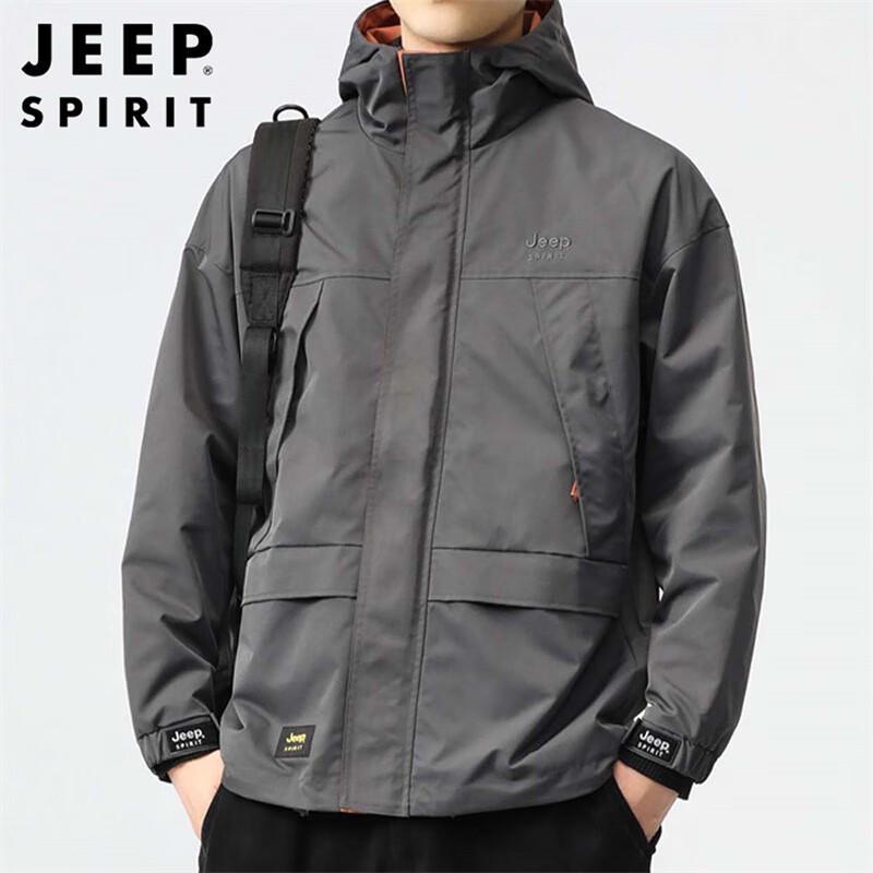 JEEP SPIRIT Men's Fall/Winter Windbreaker Jacket