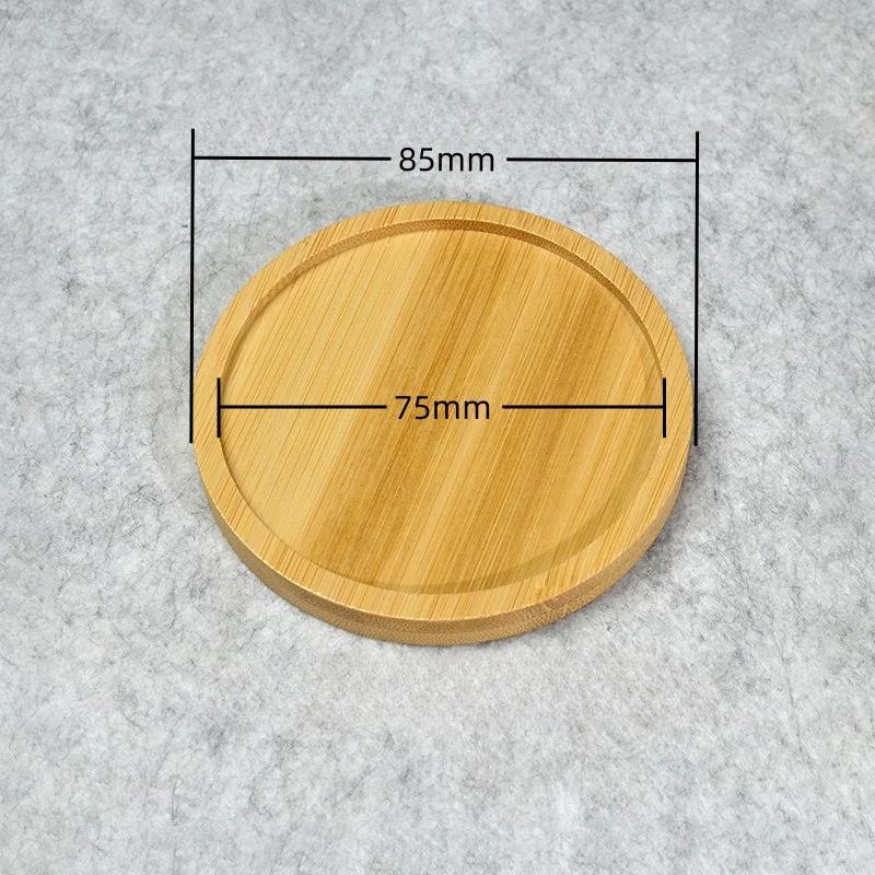 Multi Bamboo Tray Wood Saucer Flower Pot Tray Cup Pad Coaster Plate Kitchen Decorative Plate Creative Coaster Coffee Cup Mat