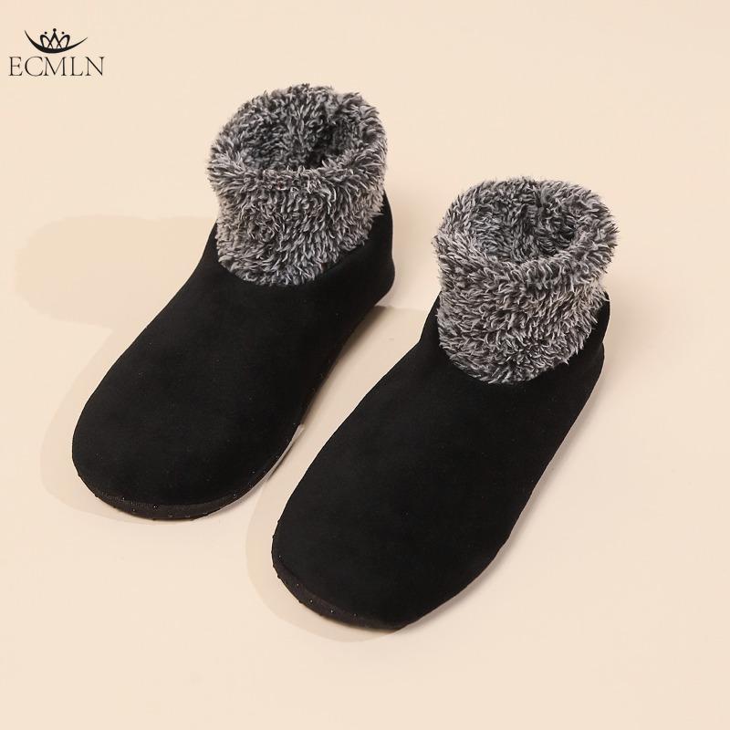 Women's Winter Home Floor Socks Warm Fuzzy Socks with Non Slip Grip Stretch Velvet Slippers Floor Socks