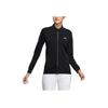 adidas Solid Color Logo Jacquard Full Zip Jacket Women Jackets Black HS9976