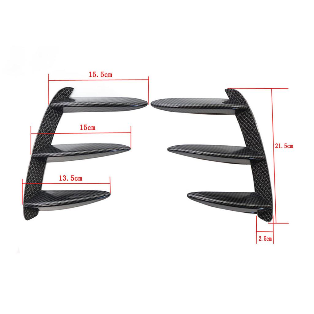 1 Pair Car Rr Lip Bumper Canards Vents Replacement for W176 0 A250 5