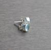 Natural Blue Topaz Stud Earrings-Handmade Silver Studs-925 Sterling Silver Stud Earrings-Gift for her-Blue Gemstone Studs-Blue Topaz Earring