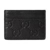 GUCCI GG Emblem Leather Card Holder Women's Black 815883-AAEEM-1000