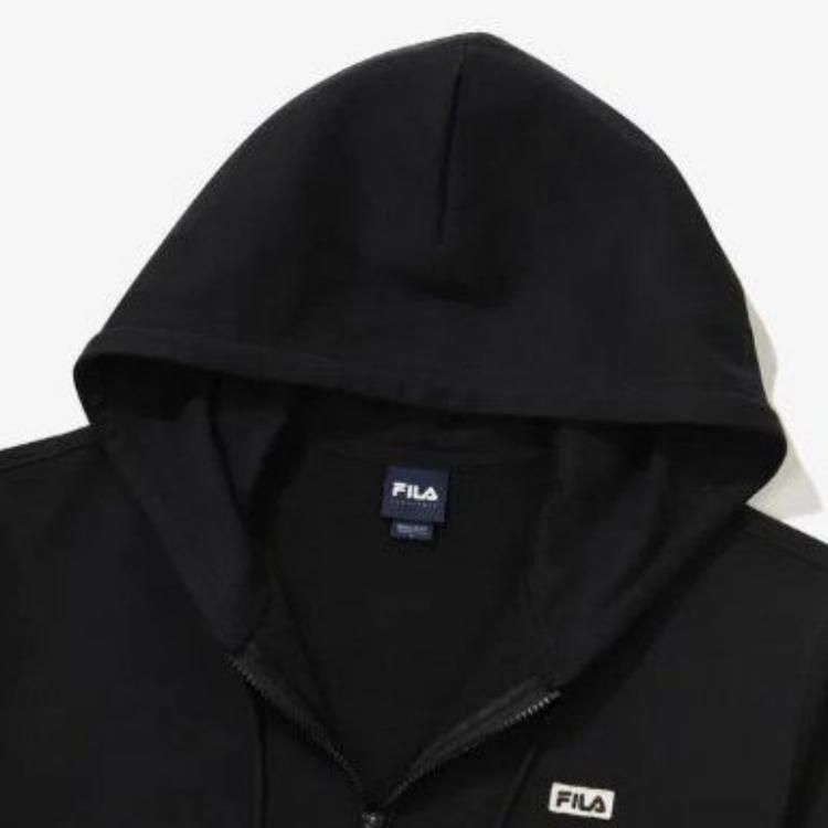 New FILA Essence Sweater Zipper Jackets Coats Unisex Black FS2FTG1101X-BLK