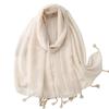 Lightweight Women's Sunshade Scarves,cotton and Linen Air Conditioning Sun Protection Beach Scarves Summer Shawl