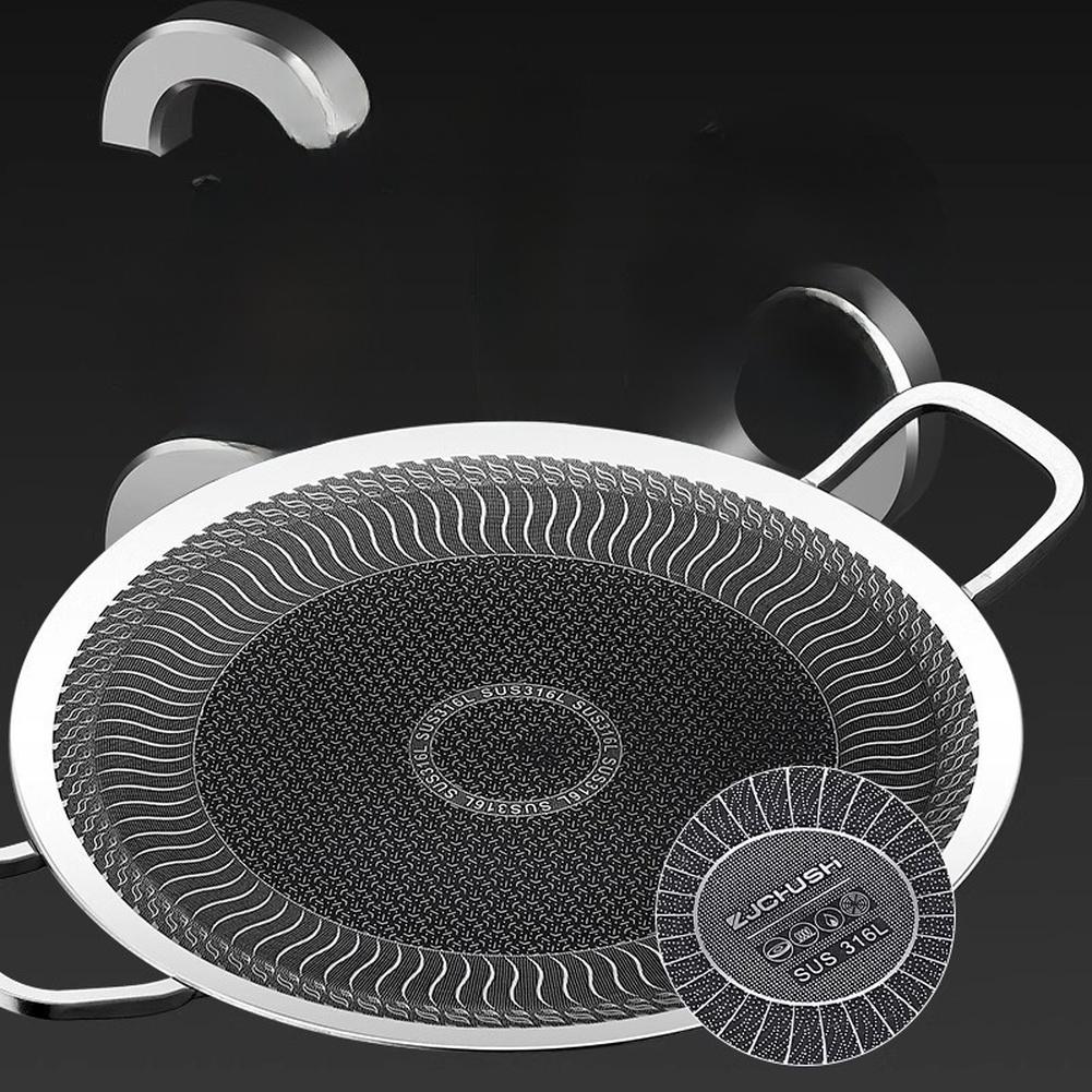 Grill Cooking Pan For Gas Stoves Induction Cooktops,for Outdoor Cooking 46*33.5*1.5/49*37.5*2cm Stainless Steel Smokeless Pans