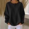 **Maglione da donna a nido d'ape con scollo rotondo, vestibilità ampia, tinta unita, alla moda, autunno inverno**