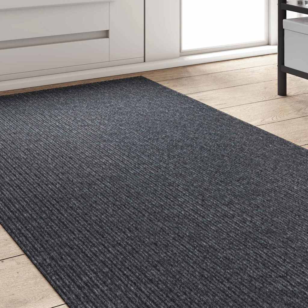 Grey Carpet Runner 80 x 400 cm Fabric