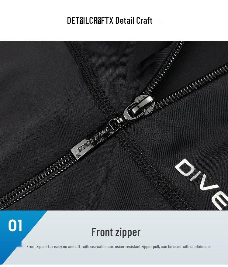 Men's Quick-Dry Lycra Wetsuit: Long Sleeve, Full Length, Sun Protection for Diving and Surfing